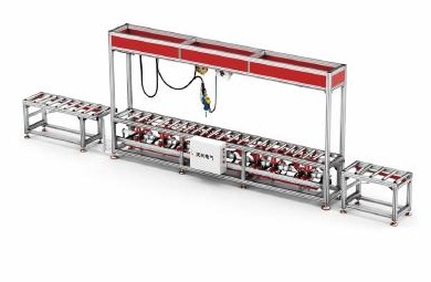 Semi-automatic bus duct assembly riveting line from Woxing product catalogue